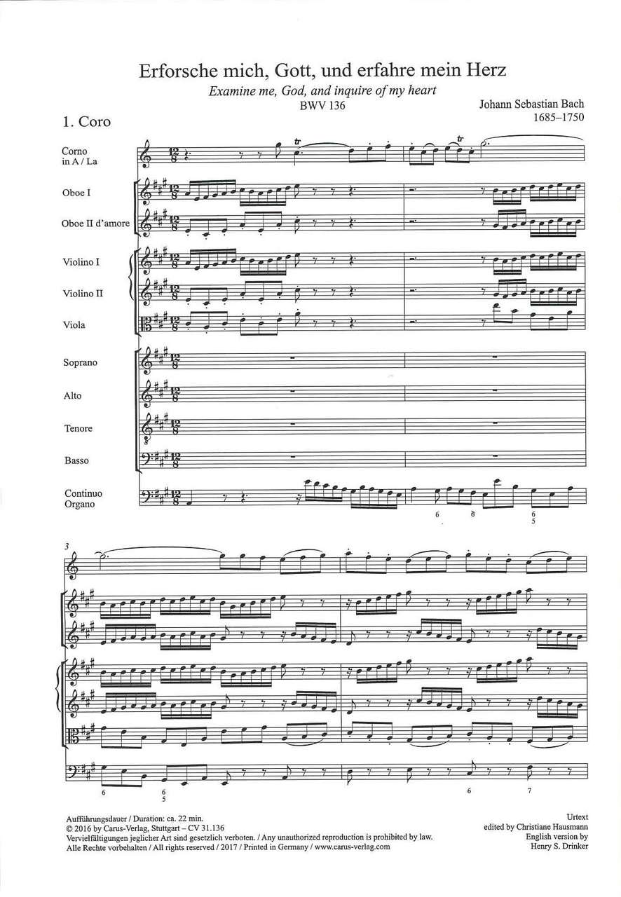 Bach, Cantata No.136 (Carus)
