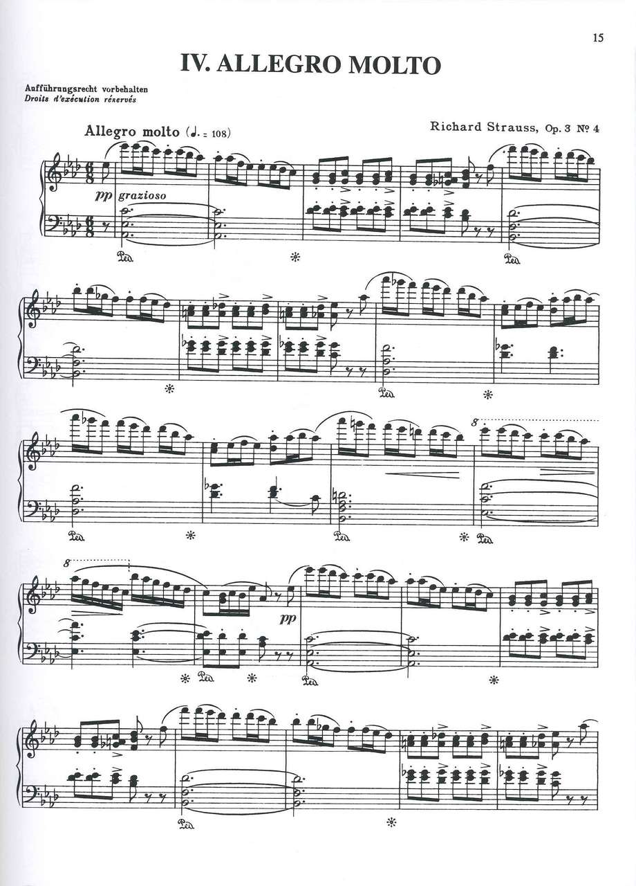 Strauss,R., Piano Pieces, op. 3 (Kalmus/Alfred)