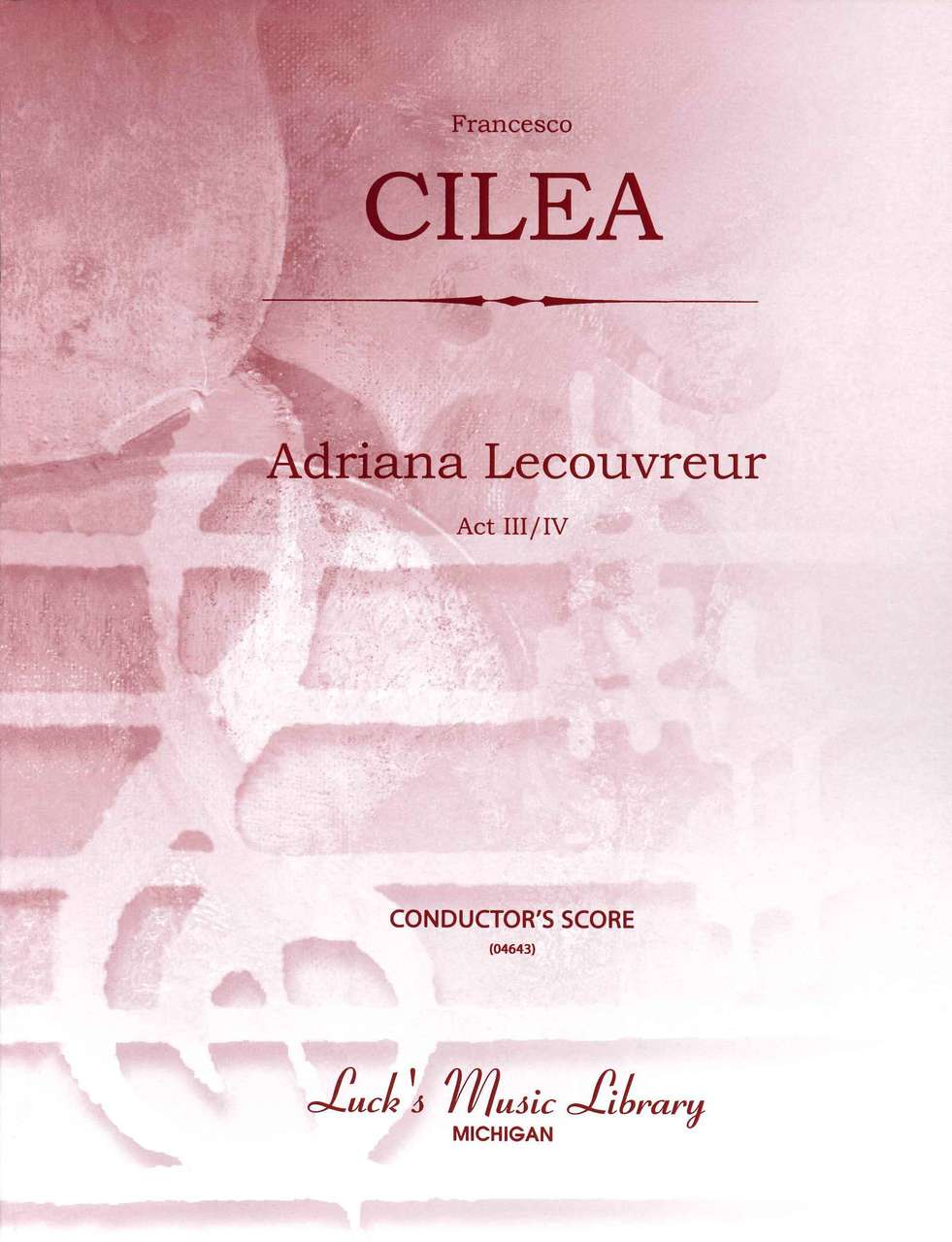 Cilea, Adriana Lecouvreur Full Screo (2v (Luck's Music)