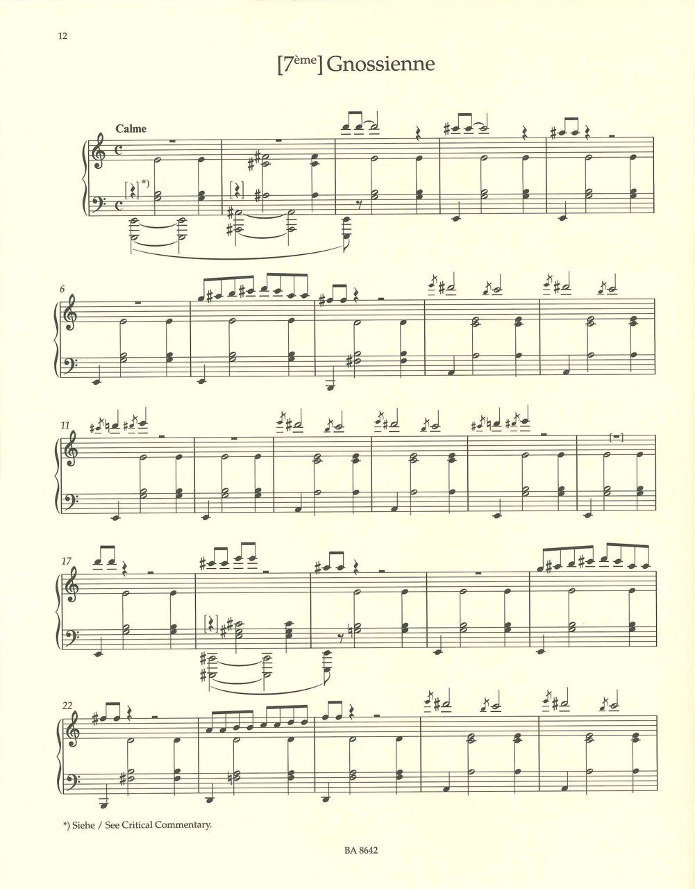Satie, Selected Piano Pieces (Barenreiter)