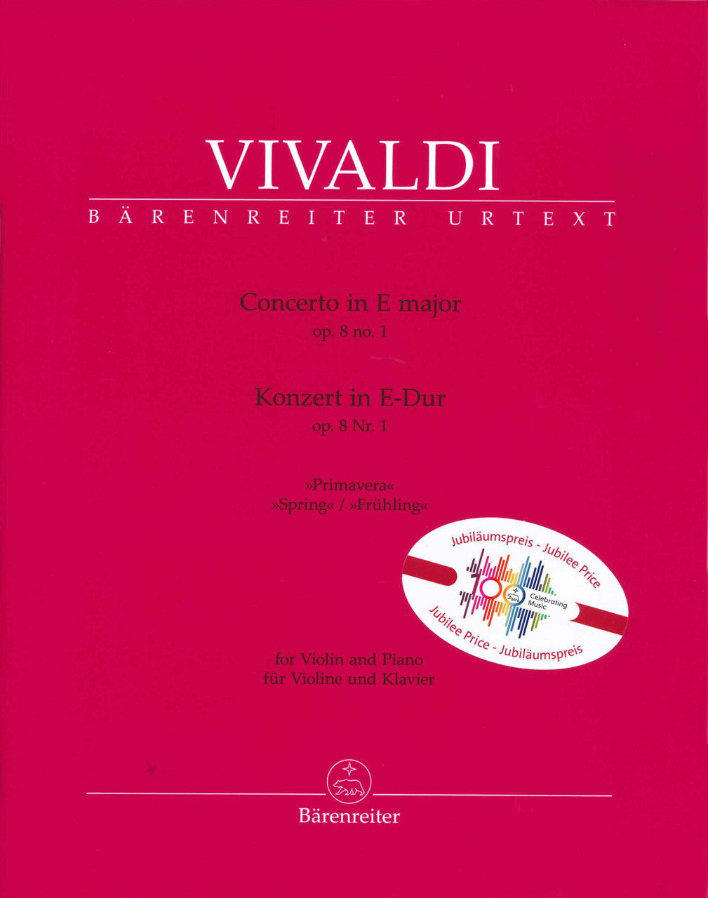 Vivaldi, Concerto op. 8/1 in E 'Spring' (Barenreiter)