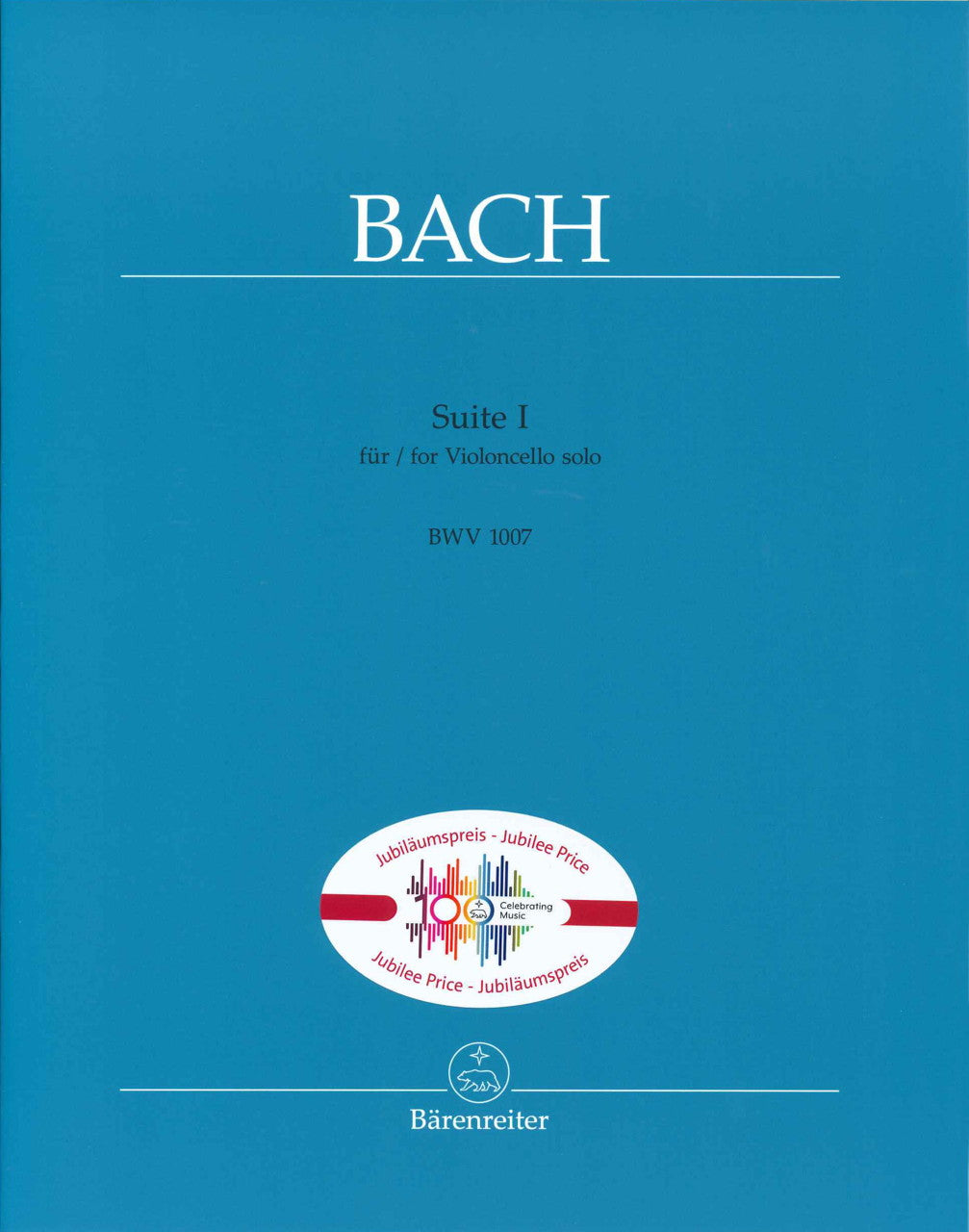 Bach, Suite No. 1 BWV 1007 (Wenzinger) (Barenreiter)
