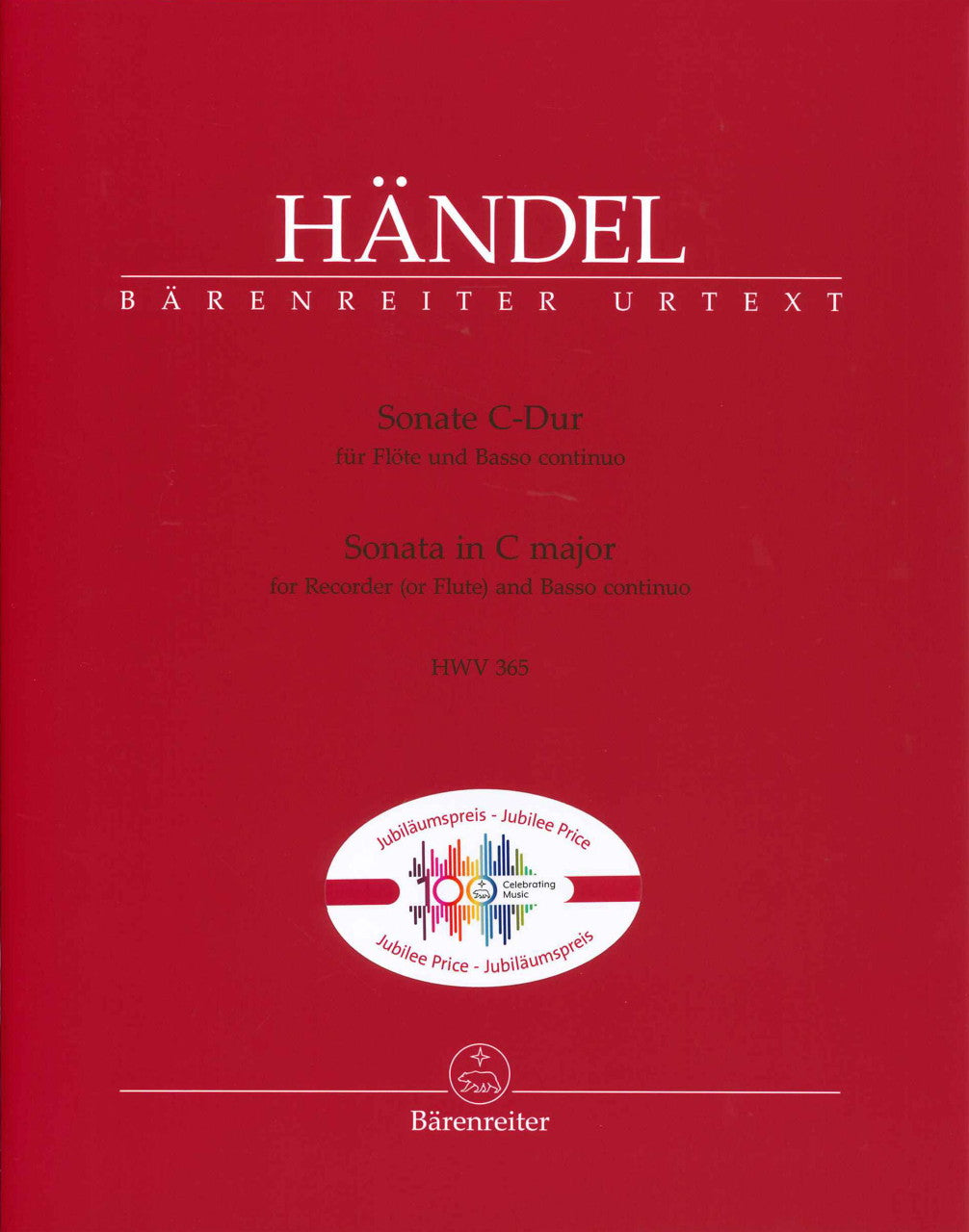Handel, Sonata HWV 365 in C (Barenreiter)