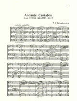 Tchaikovsky, Andante Cantabile: Score (Luck's Music)