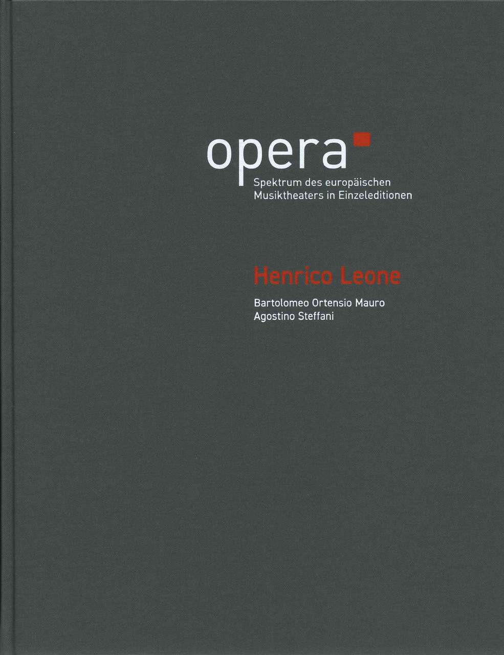 Stegffani, Henrico Leone (Opera 5) (Barenreiter)