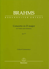 Brahms, Concerto op. 77: Commentary (Barenreiter)