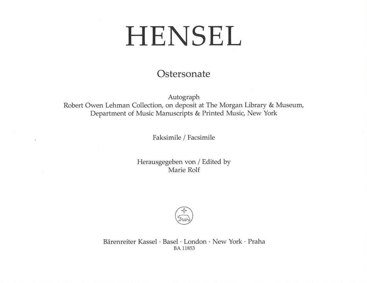 Mendelssohn-Hensel, Ostersonate (Barenreiter)