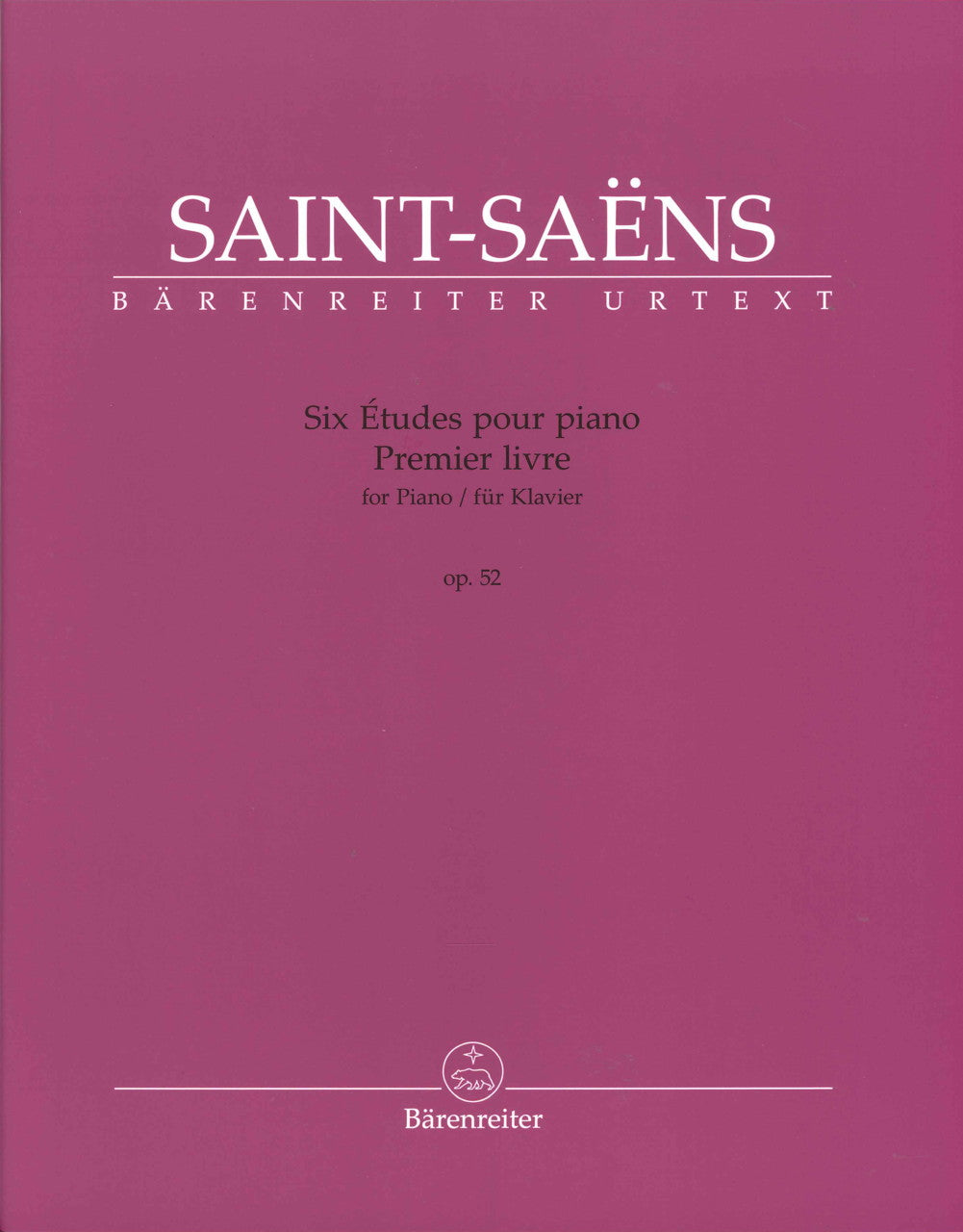 Saint-Saens, 6 Etudes 1er livre op. 52 (Barenreiter)