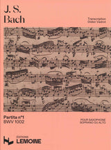 Bach, Partita No. 1 BWV 1002 (SSax Solo) (Lemoine)