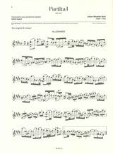 Bach, Partita No. 1 BWV 1002 (SSax Solo) (Lemoine)