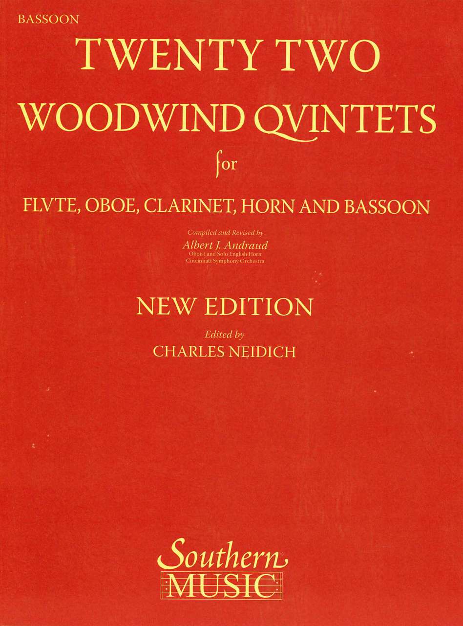 22 Woodwind Quintets: Bassoon (Southern)