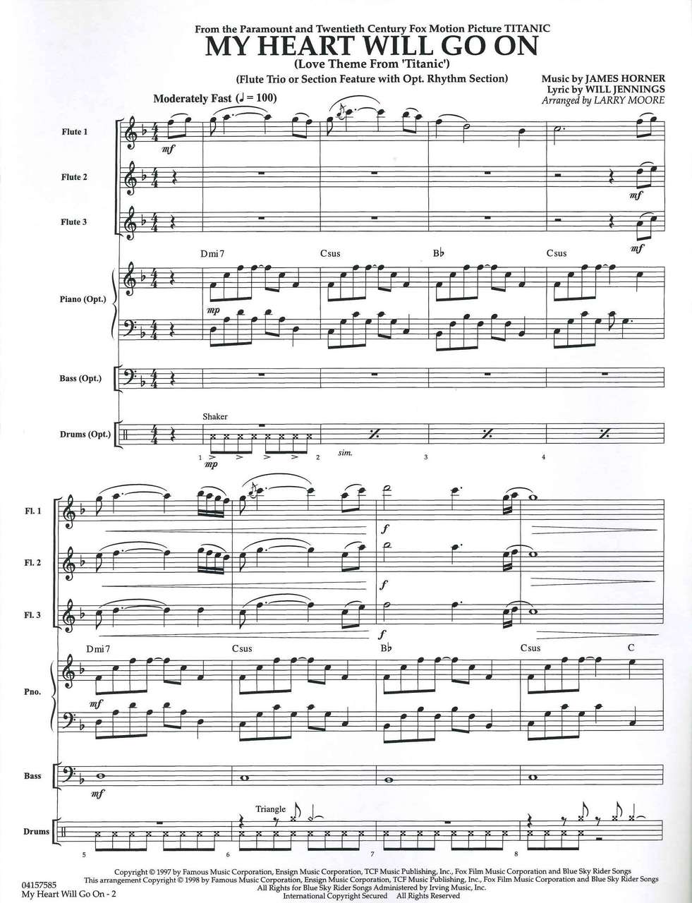 Titanic, My Heart Will Go On (Hal Leonard)