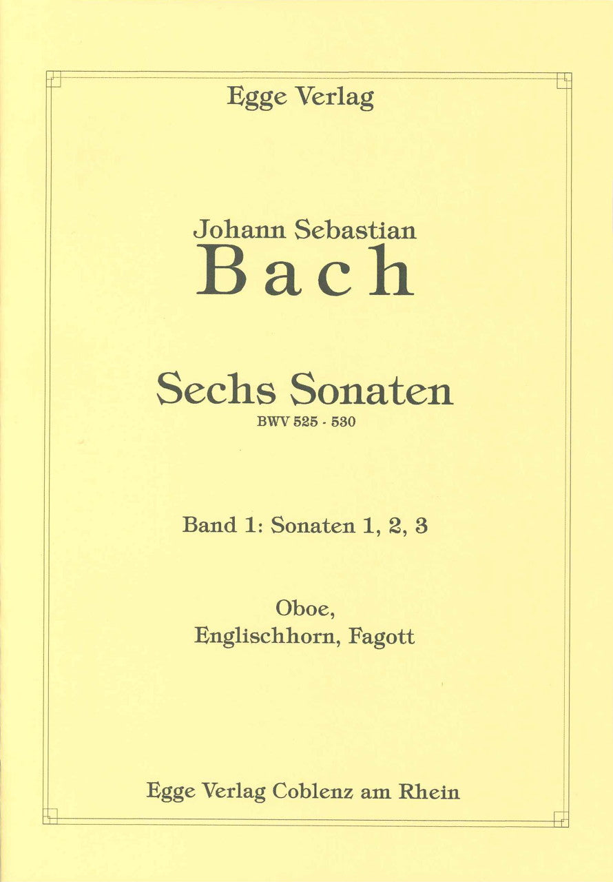 Bach, 6 Sonaten, 1: 1-3 (Ob,EHr,Bn) (Egge)