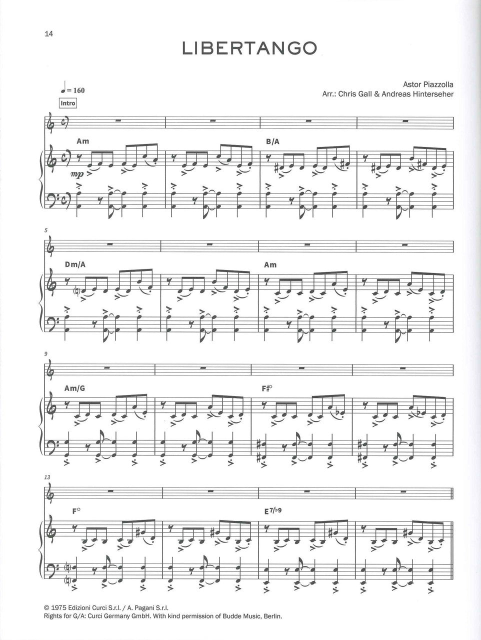 Tango for Two: 12 Tangos for Violin & Pf (Dux)