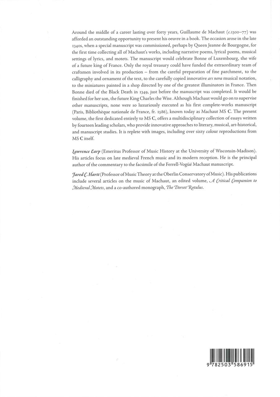 Earp; Poetry, Art, and Music in Machaut (Brepols)