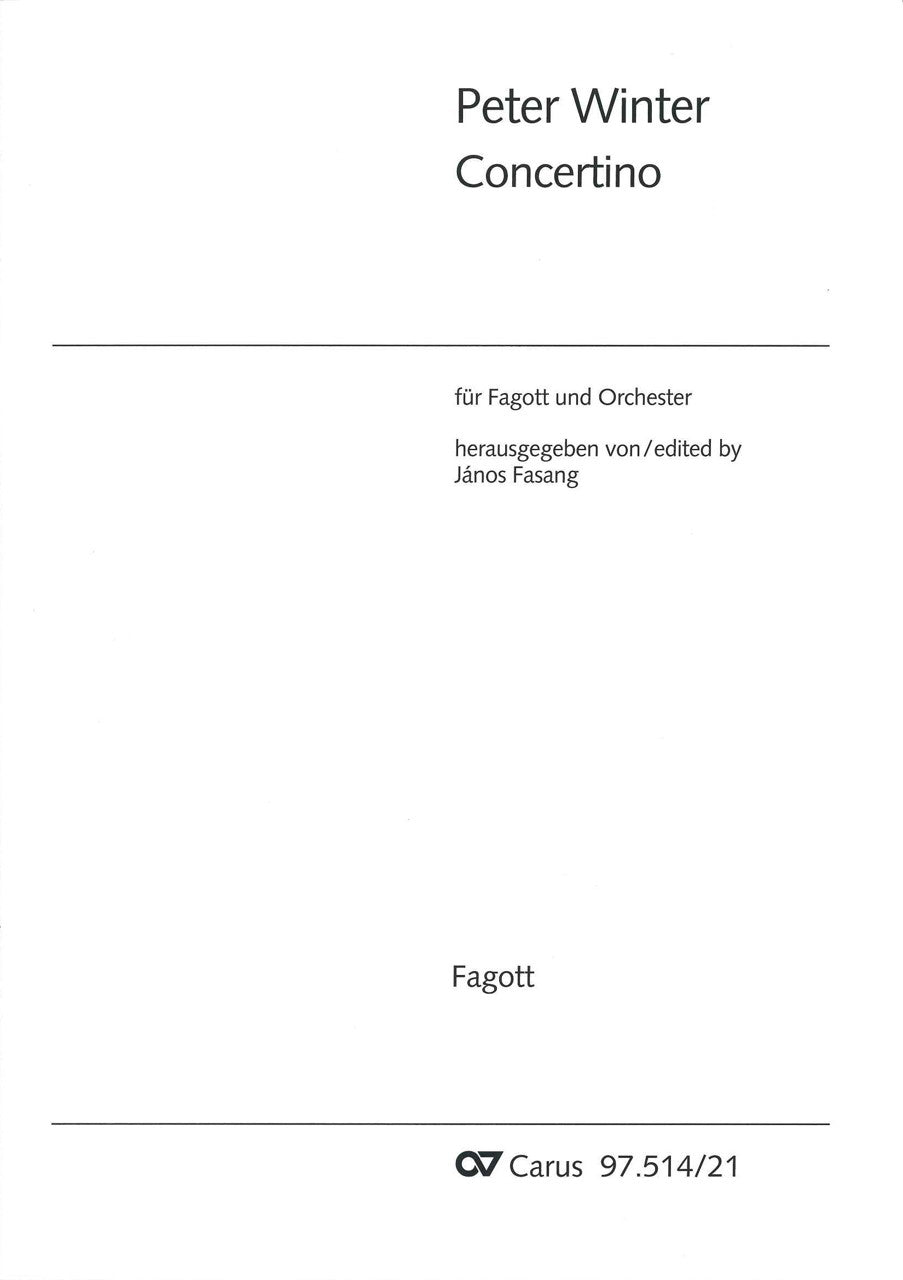 Winter, Concertino [Nr. 30] solo part (Edition Joseph/Carus)