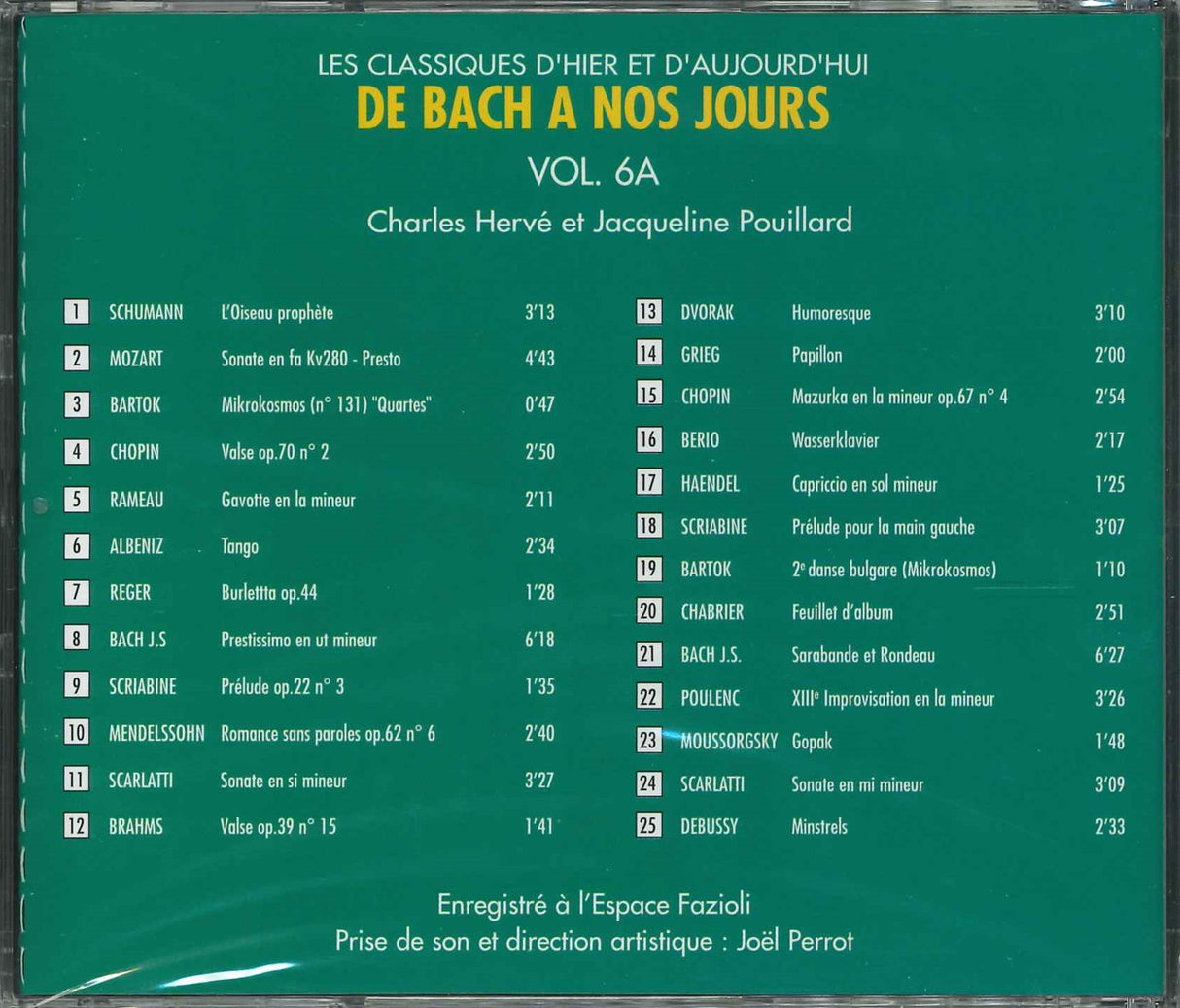 De Bach a nos jours 6A: CD (Lemoine)