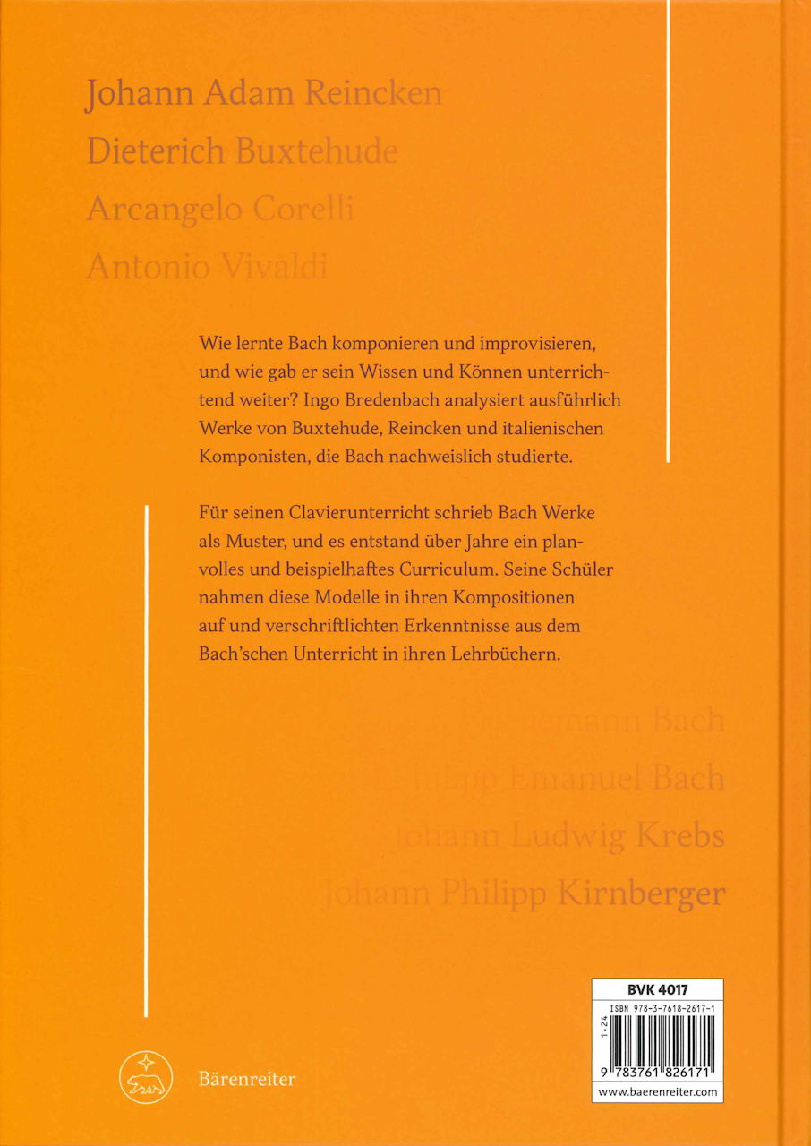 Bredenbach, J.S.Bachs Clavierunterricht (Barenreiter)