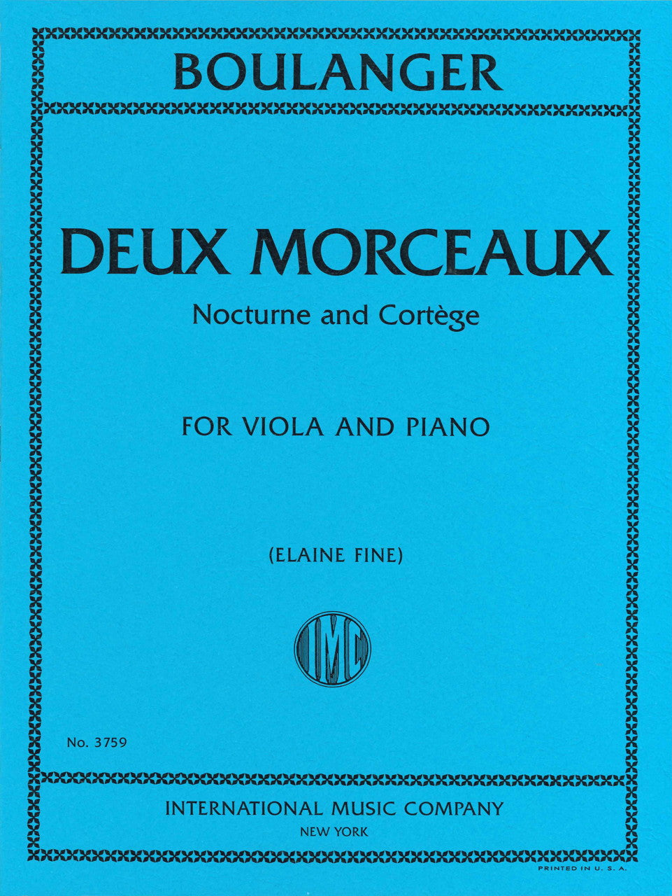 Boulanger, Deux Morceaux (IMC)