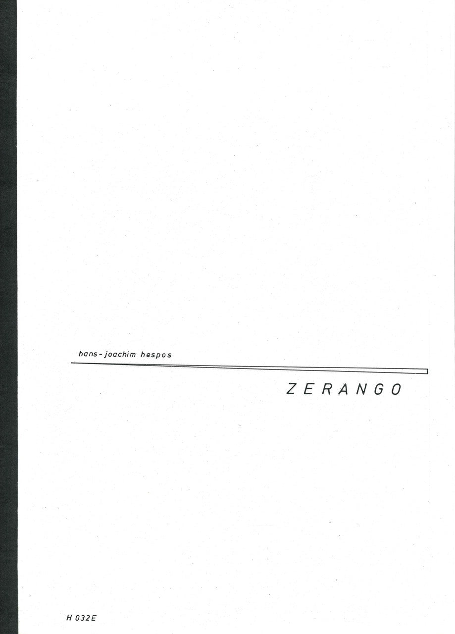 Hespos, Zerango (Verlag Neue Musik)