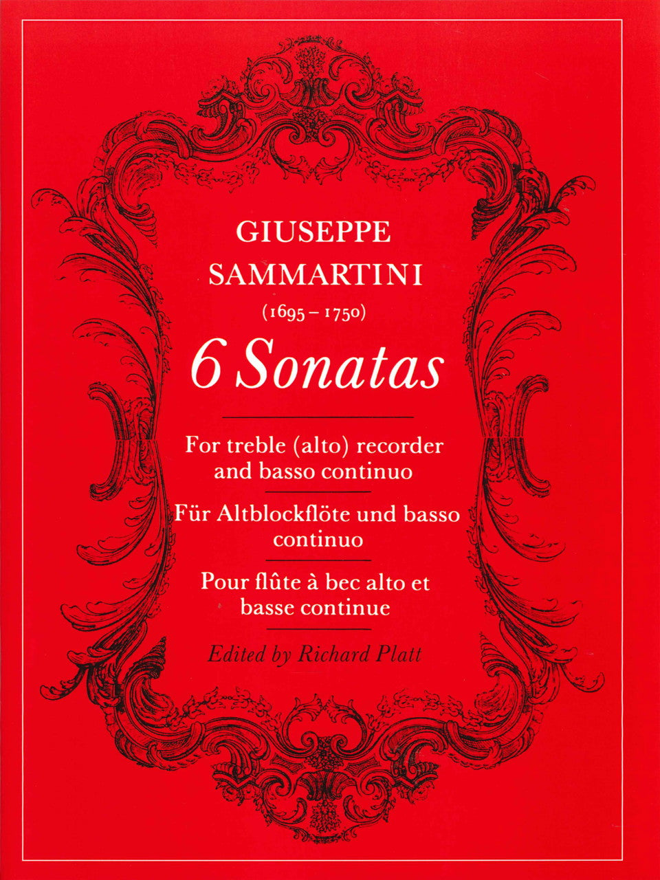 Sammartini, 6 Sonatas, for Rec & Bc (Faber Music)