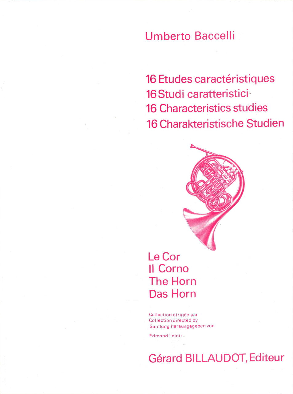 Baccelli, 16 Etudes caracteristiques (Billaudot)