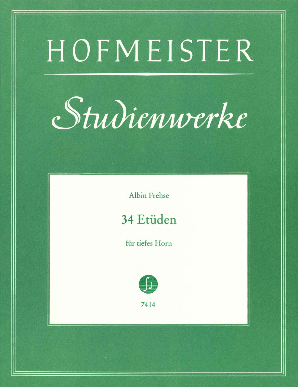 Frehse, 34 Etuden fur tiefes Horn (Hofmeister)