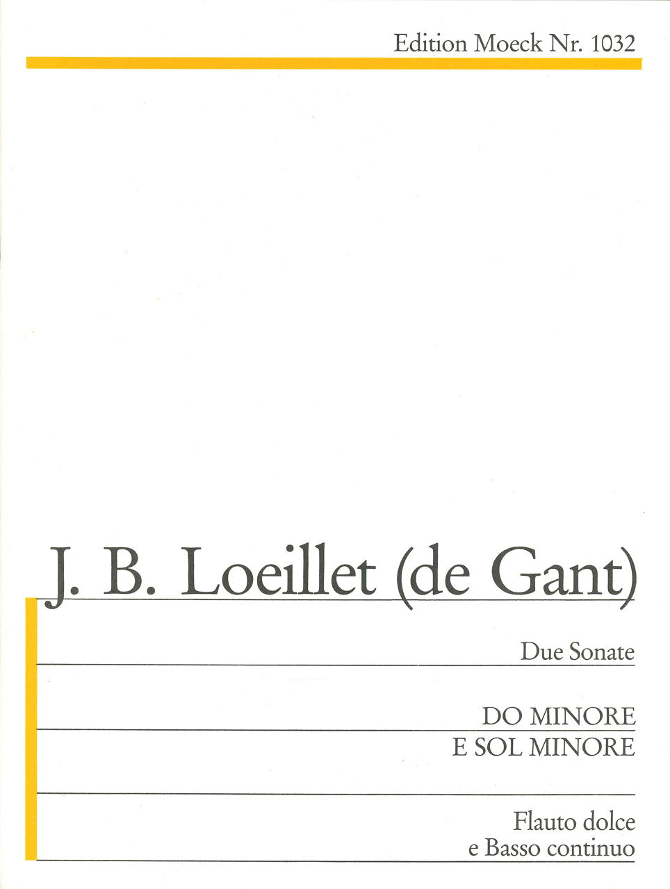 Loeillet, 2 Sonaten, op. 2/5, op. 4/6 (Moeck)