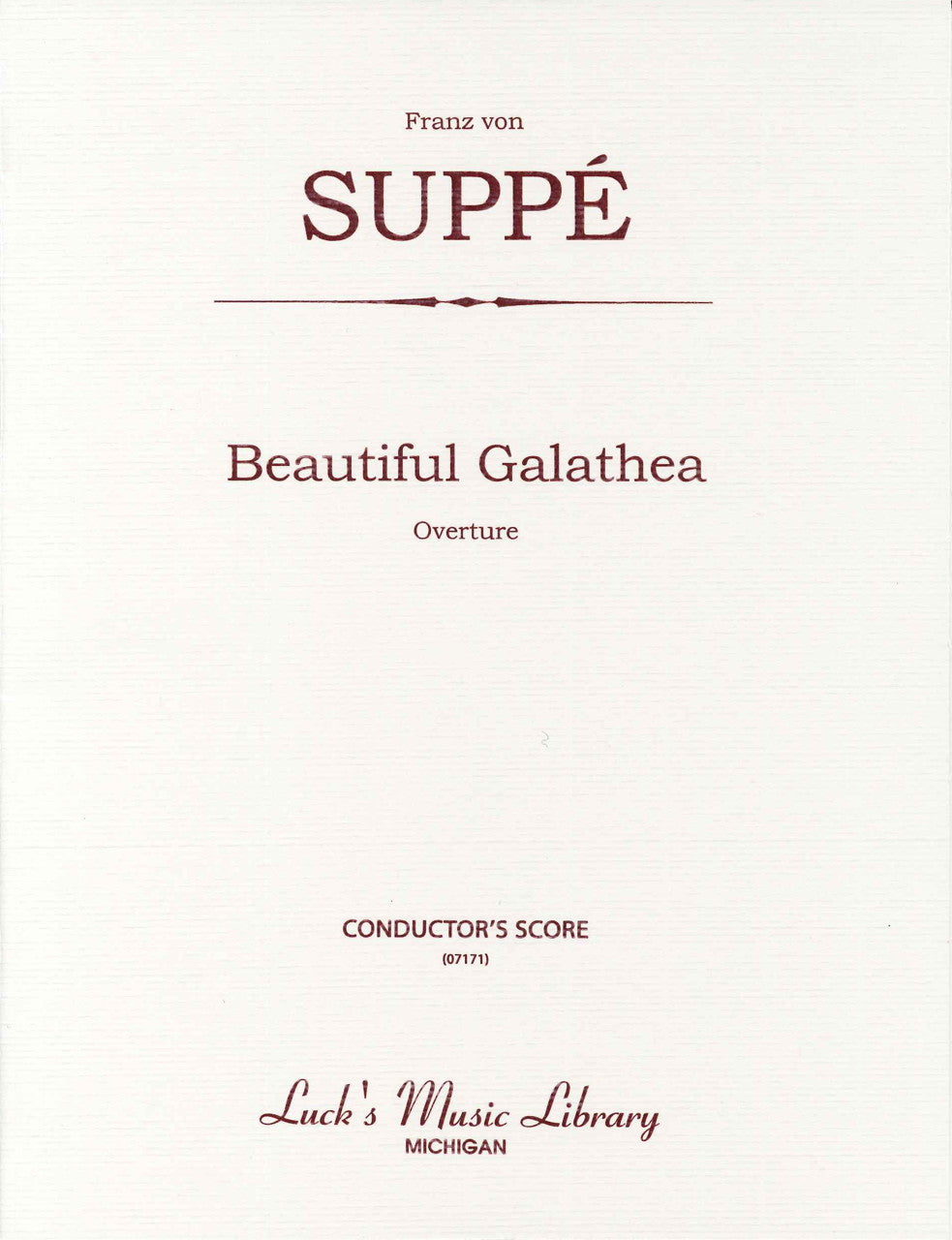 Suppe, Beautiful Galathea Ov.: Score (Luck's Music)