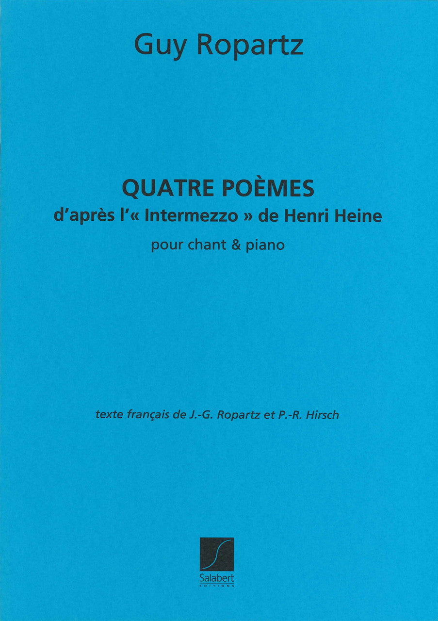 Ropartz, 4 Poemes (Salabert)