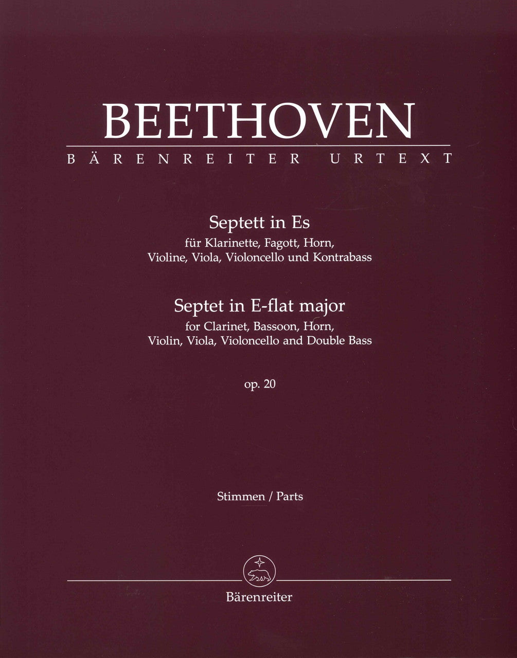 Beethoven, Septet in Eb major, op. 20 (Barenreiter)
