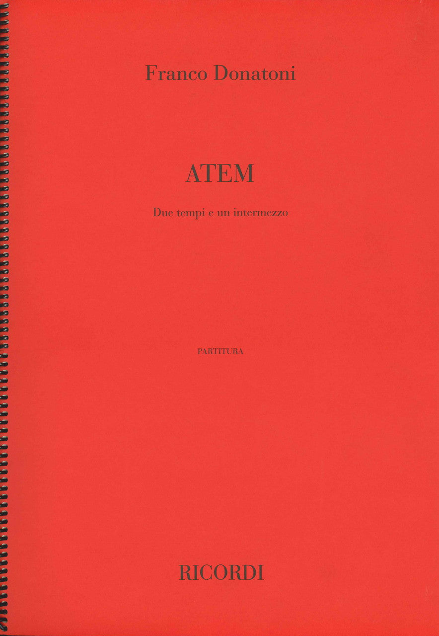 Donatoni, Atem (1984) (Ricordi)