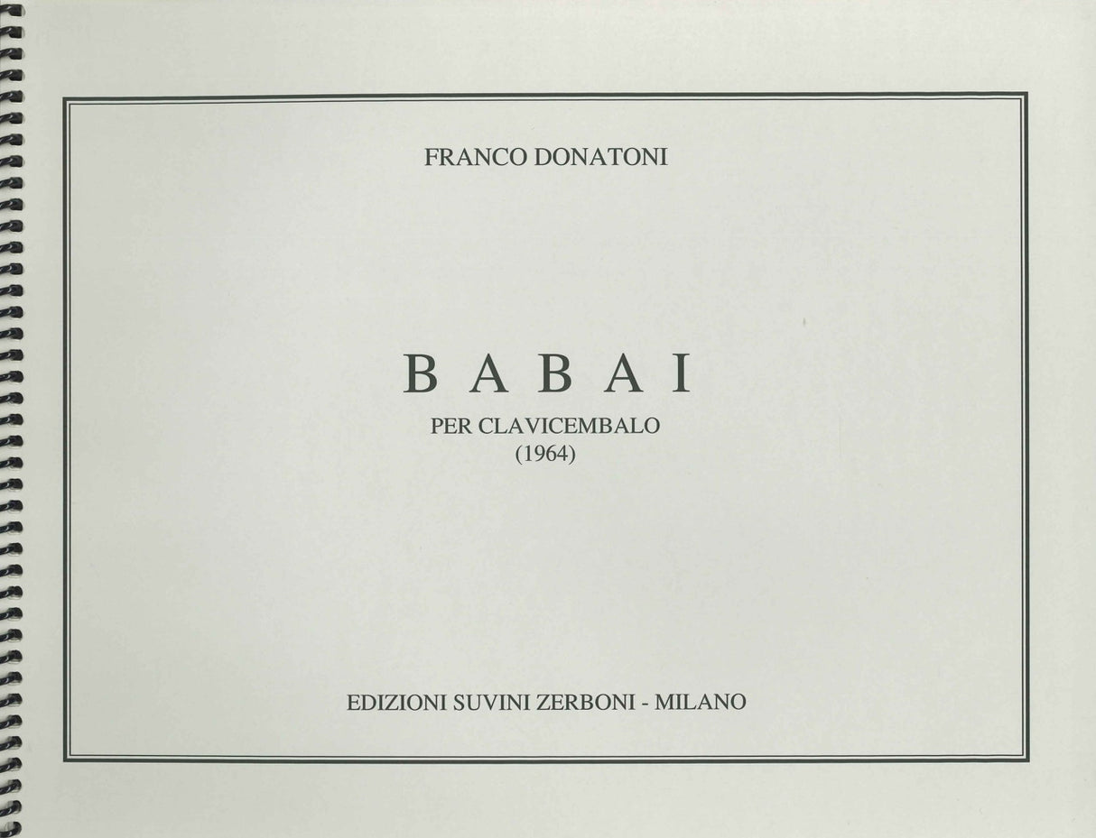 Donatoni, Babai per clavicembalo (1964) (Suvini Zerboni)