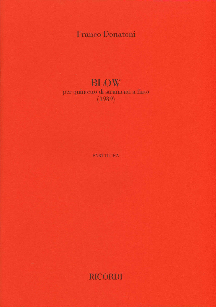 Donatoni, Blow (1989) (Ricordi)