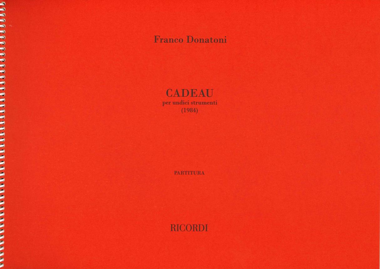 Donatoni, Cadeau (1984) (Ricordi)