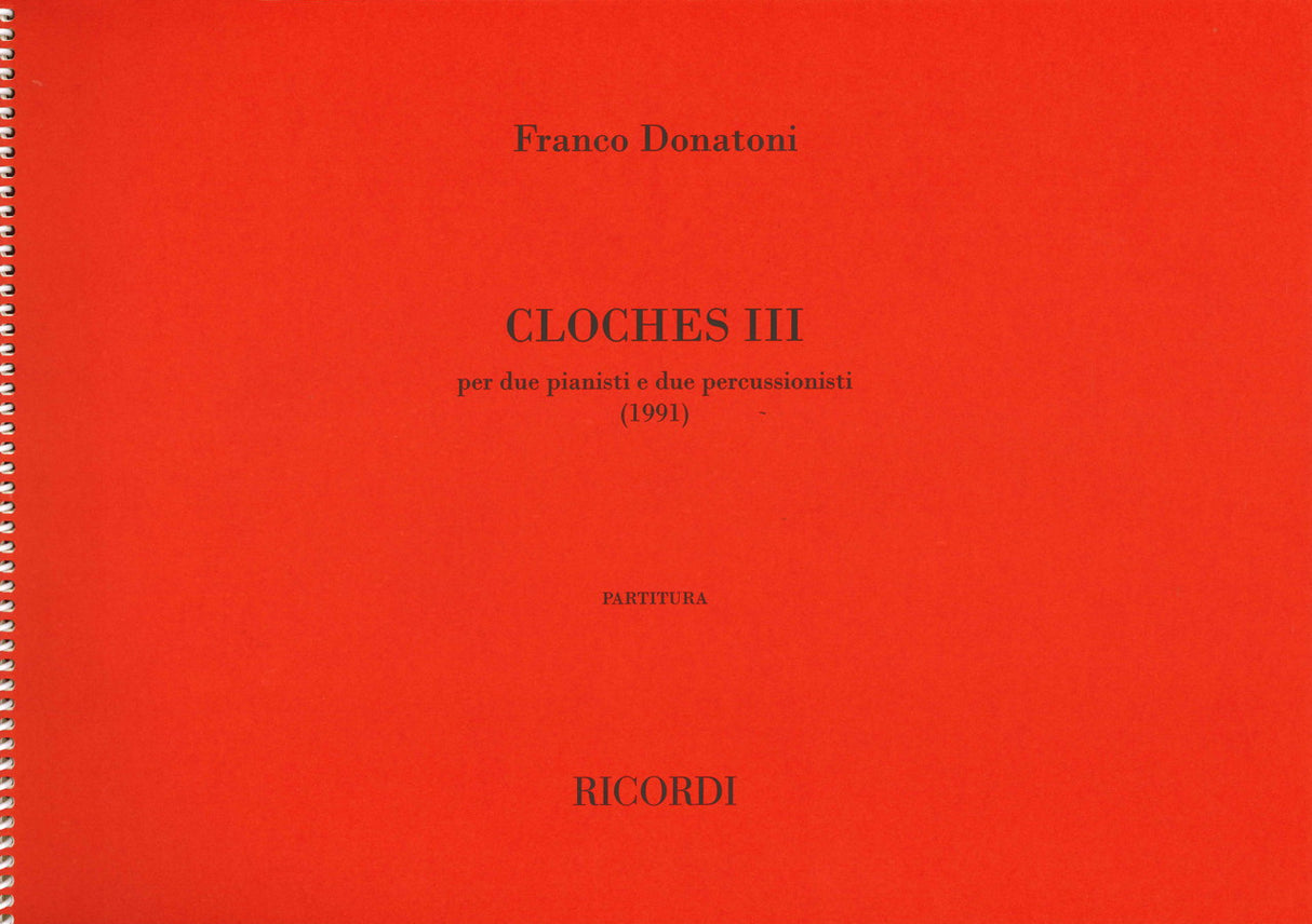 Donatoni, Cloches III (1991) (Ricordi)