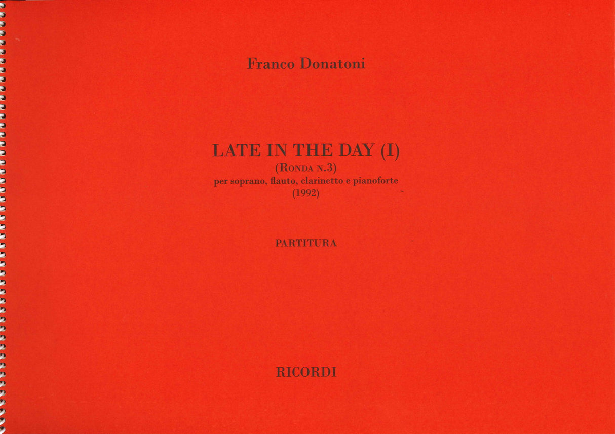 Donatoni, Late in the Day (Ronda No.3) (Ricordi)