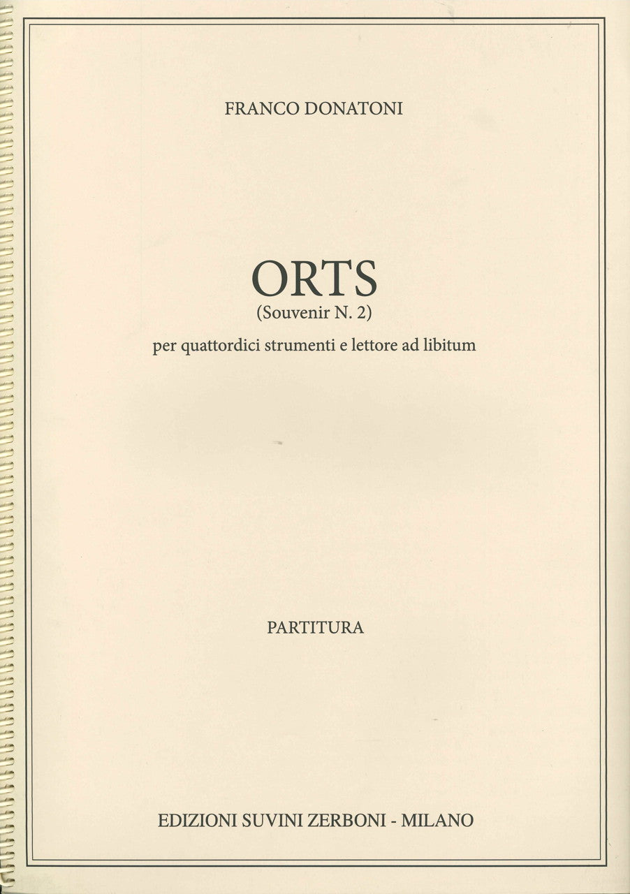Donatoni, Orts (Souvenir N. 2) (Suvini Zerboni)