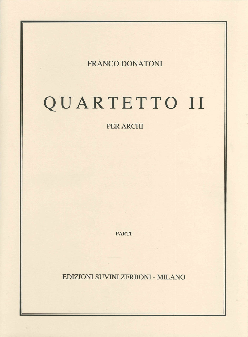 Donatoni, Quartetto II (1959) (Parts) (Suvini Zerboni)