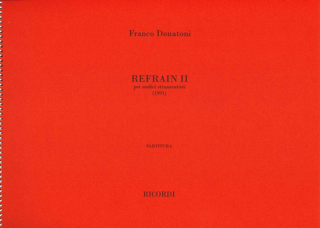 Donatoni, Refrain II (1991) (Ricordi)