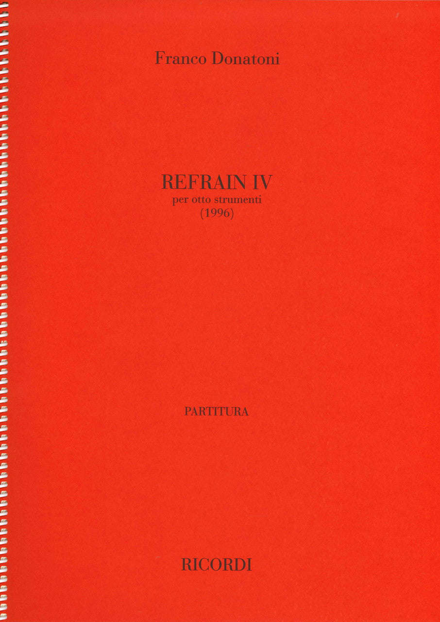 Donatoni, Refrain IV (1996) (Ricordi)