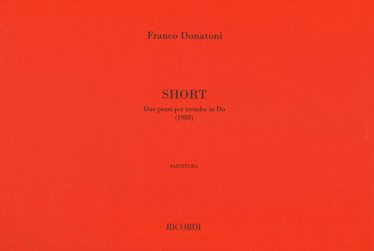 Donatoni, Short (1988) (Ricordi)