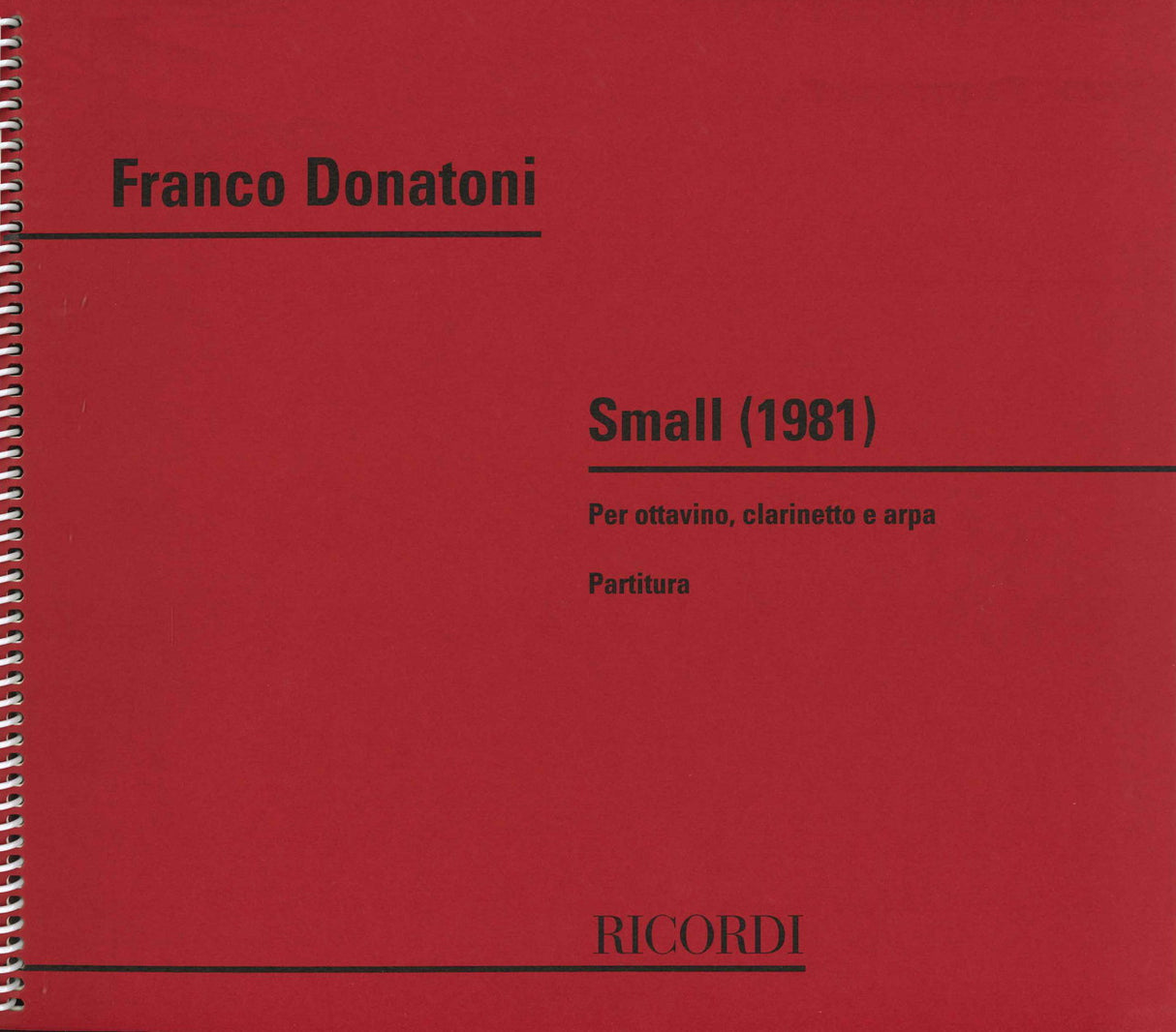 Donatoni, Small (1981) (Ricordi)