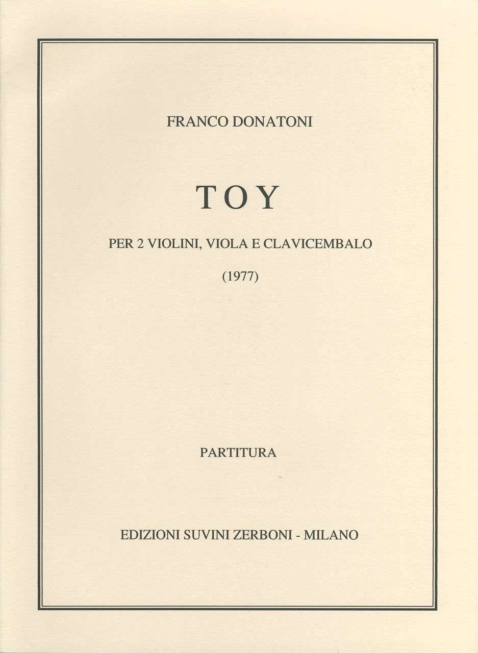 Donatoni, Toy (1977) (Suvini Zerboni)