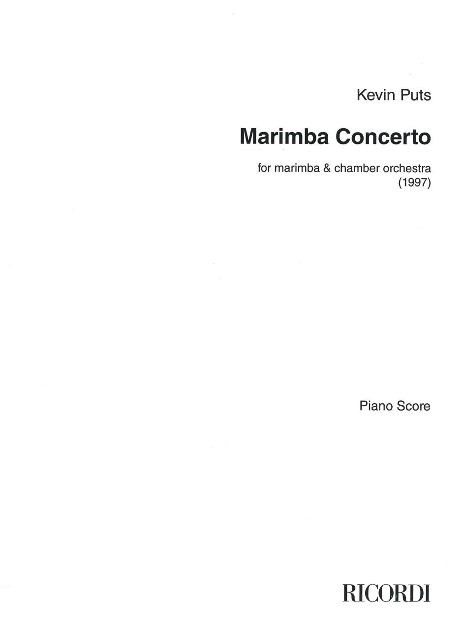 Puts, Marimba Concerto [rev.](Pf.Score) (Ricordi New York)