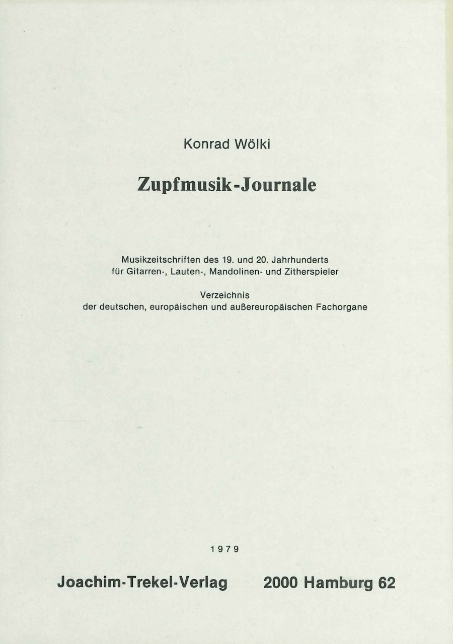 Wolki,K., Zupfmusik-Journale (Joachim-Trekel)