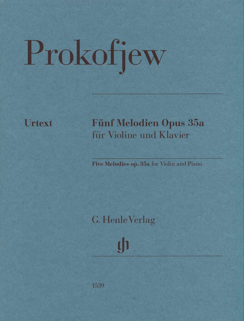 Prokofiev, 5 Melodies op. 35a Vn & Pf (Henle)