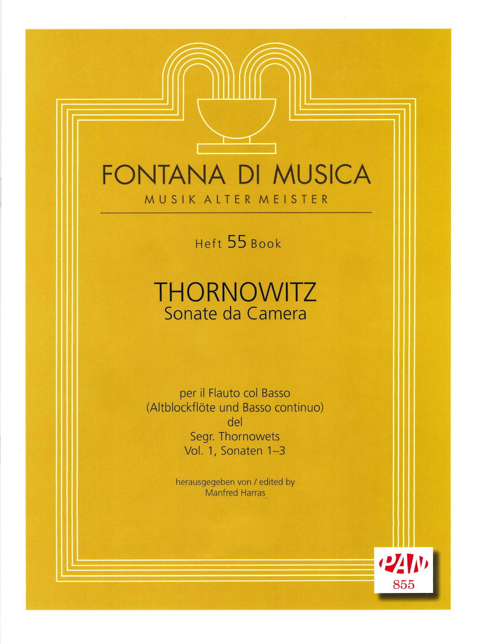 Thornowitz, Sonatae da camera, Vol. 1: (Pan, Musikverlag)