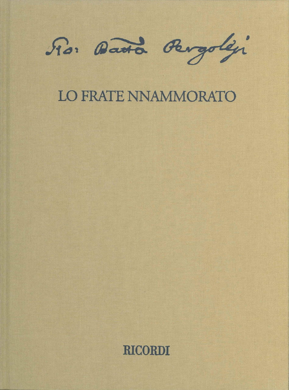 Pergolesi, Lo Frate Nnammorato (2vols) (Pergolesi Spontini, Fondazione/Ricordi)