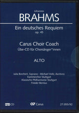 Brahms, Deutsches Requiem Ube-CD fur Alt (Carus)